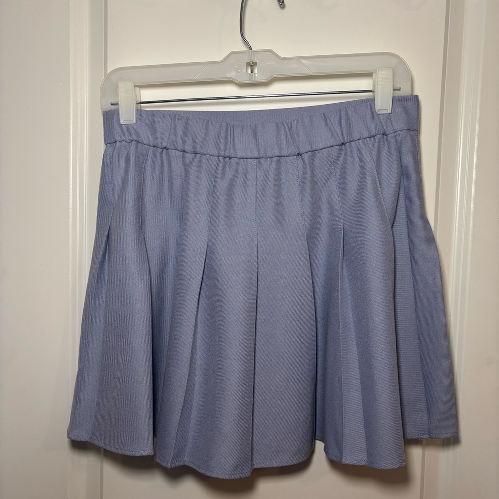 Preppy Blue Pleated Skirt